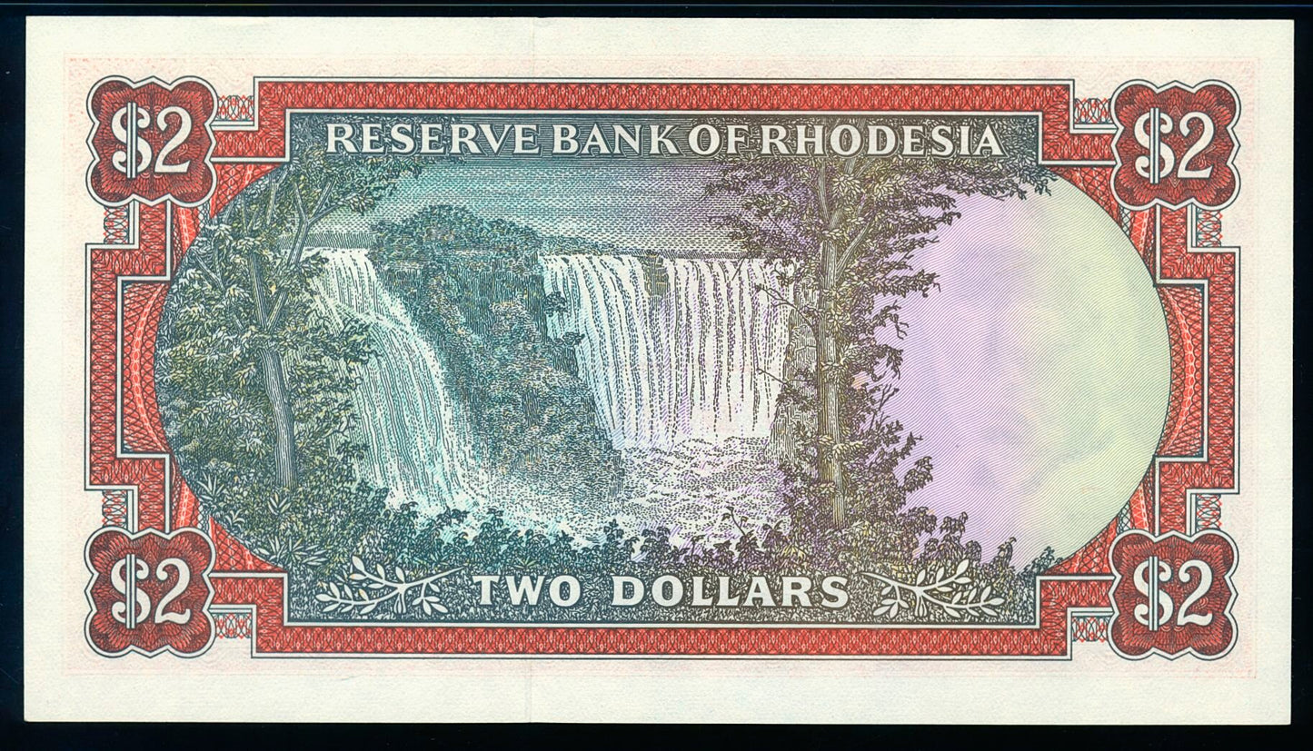 RHODESIA P.31j 1979 2 dollars GEM UNC 66EPQ