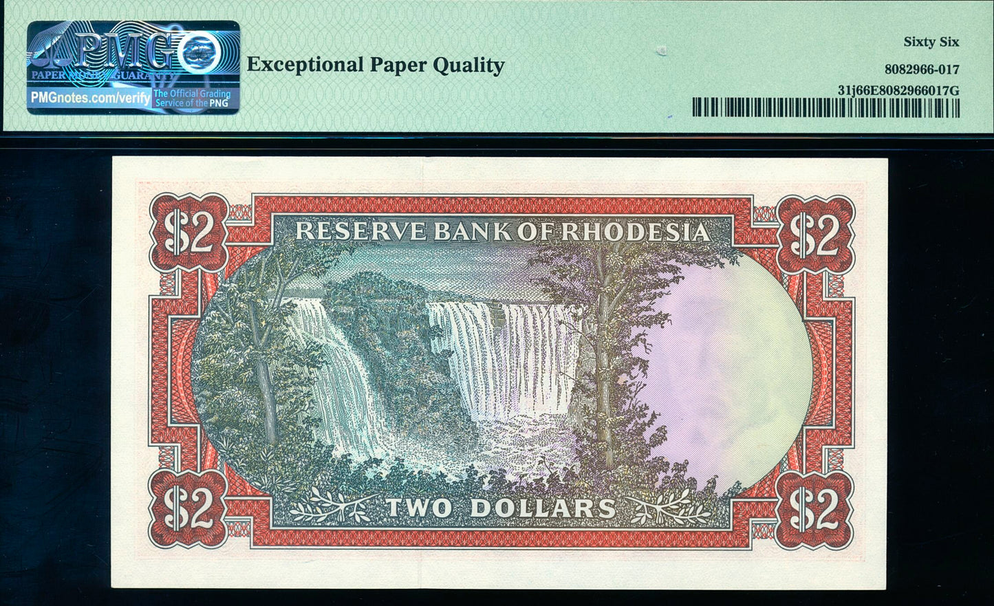 RHODESIA P.31j 1979 2 dollars GEM UNC 66EPQ