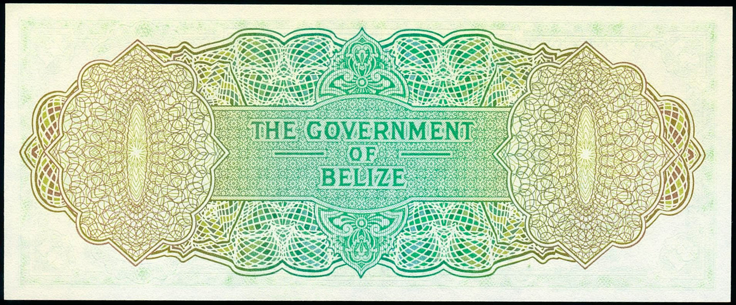 BELIZE P.33a 1974 $1 First series low serial number A/1 GEM UNC 66EPQ