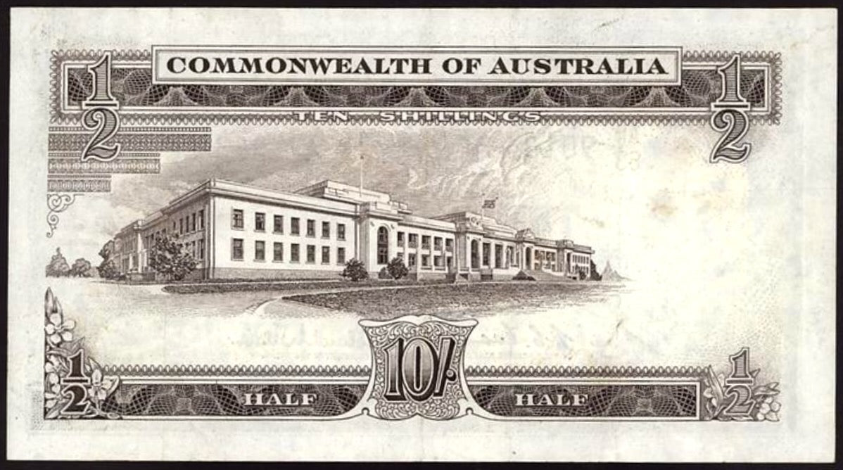 AUSTRALIA P.33a 1961-1965 10 Shillings VF 30