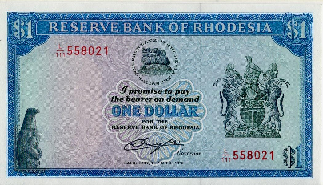 RHODESIA P.34c 1978 1 dollar UNC