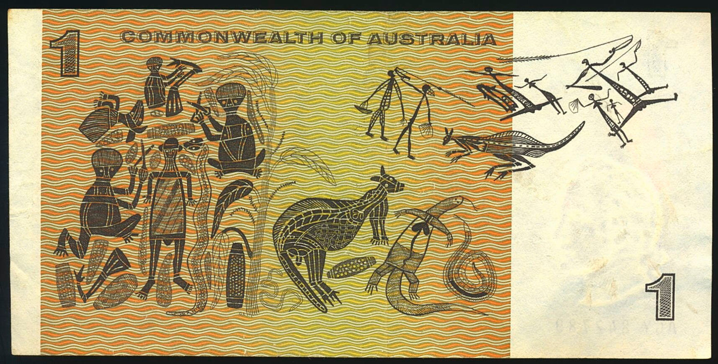 AUSTRALIA P.37b 1968 $1 Choice VF 35