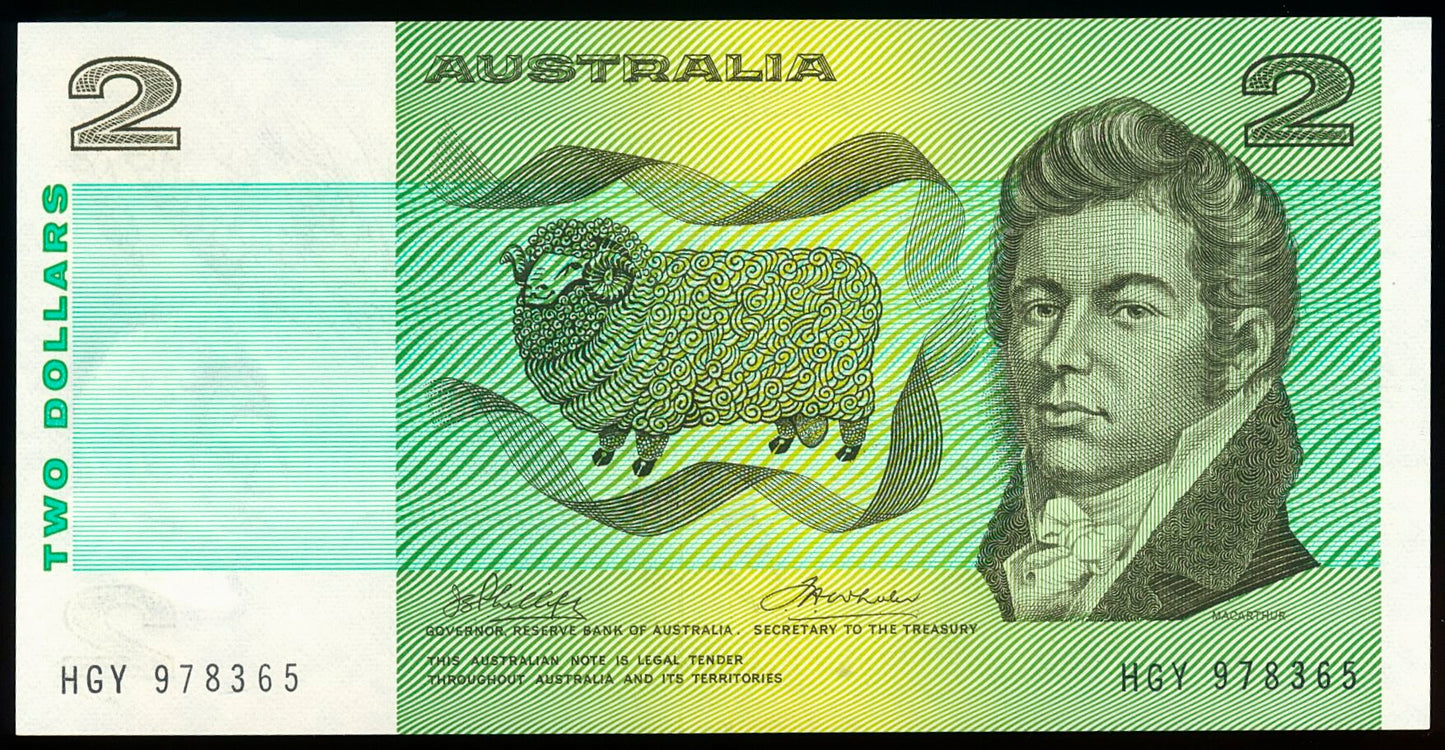 AUSTRALIA P.38d 1972 $2 UNC HGY