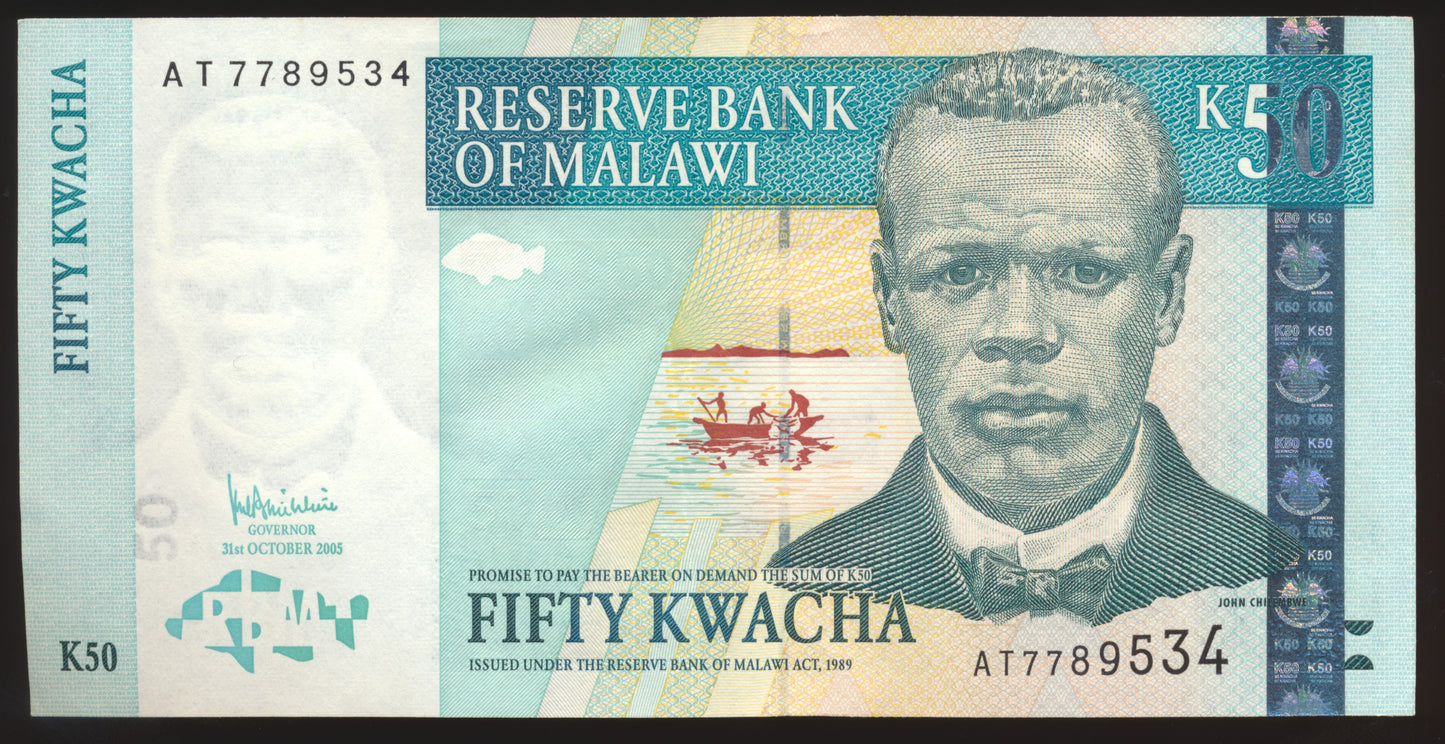 MALAWI P.39 1997 50 Kwacha EF