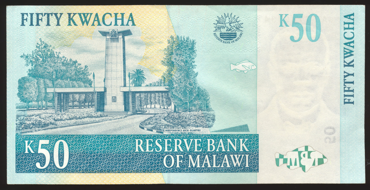 MALAWI P.39 1997 50 Kwacha EF