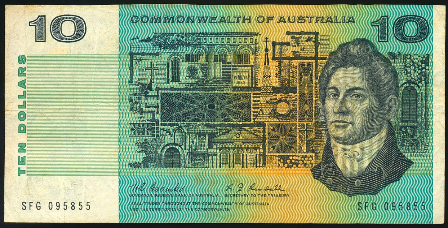 AUSTRALIA P.40b 1967 $10 GVF SFG