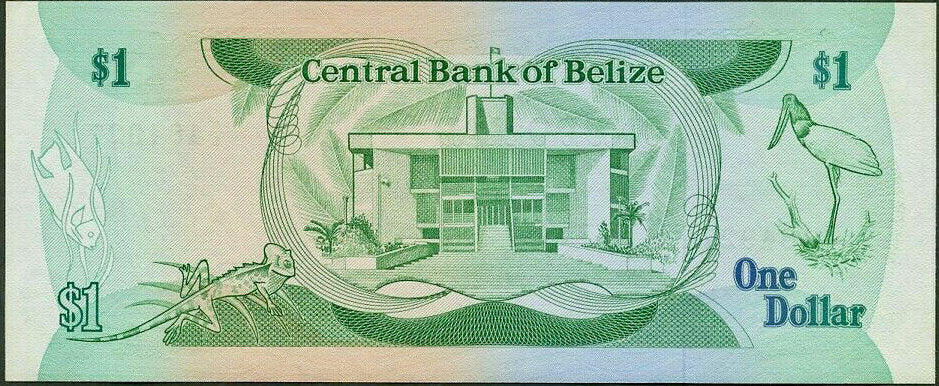BELIZE P.43a 1983 $1 UNC A/6