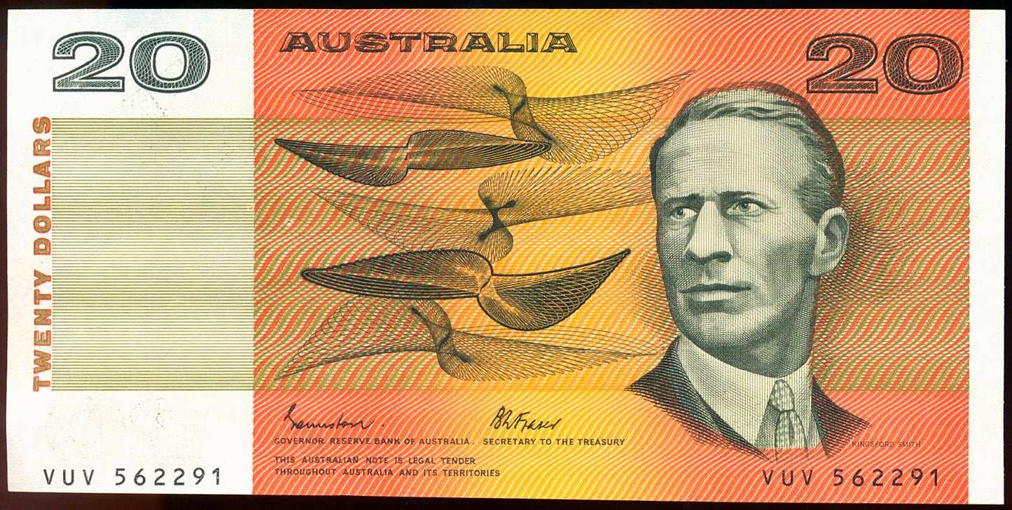 AUSTRALIA P.46e 1985 $20 AUNC 55