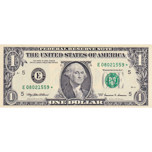 USA P.504* 1999 Federal Reserve Replacement note $1 UNC