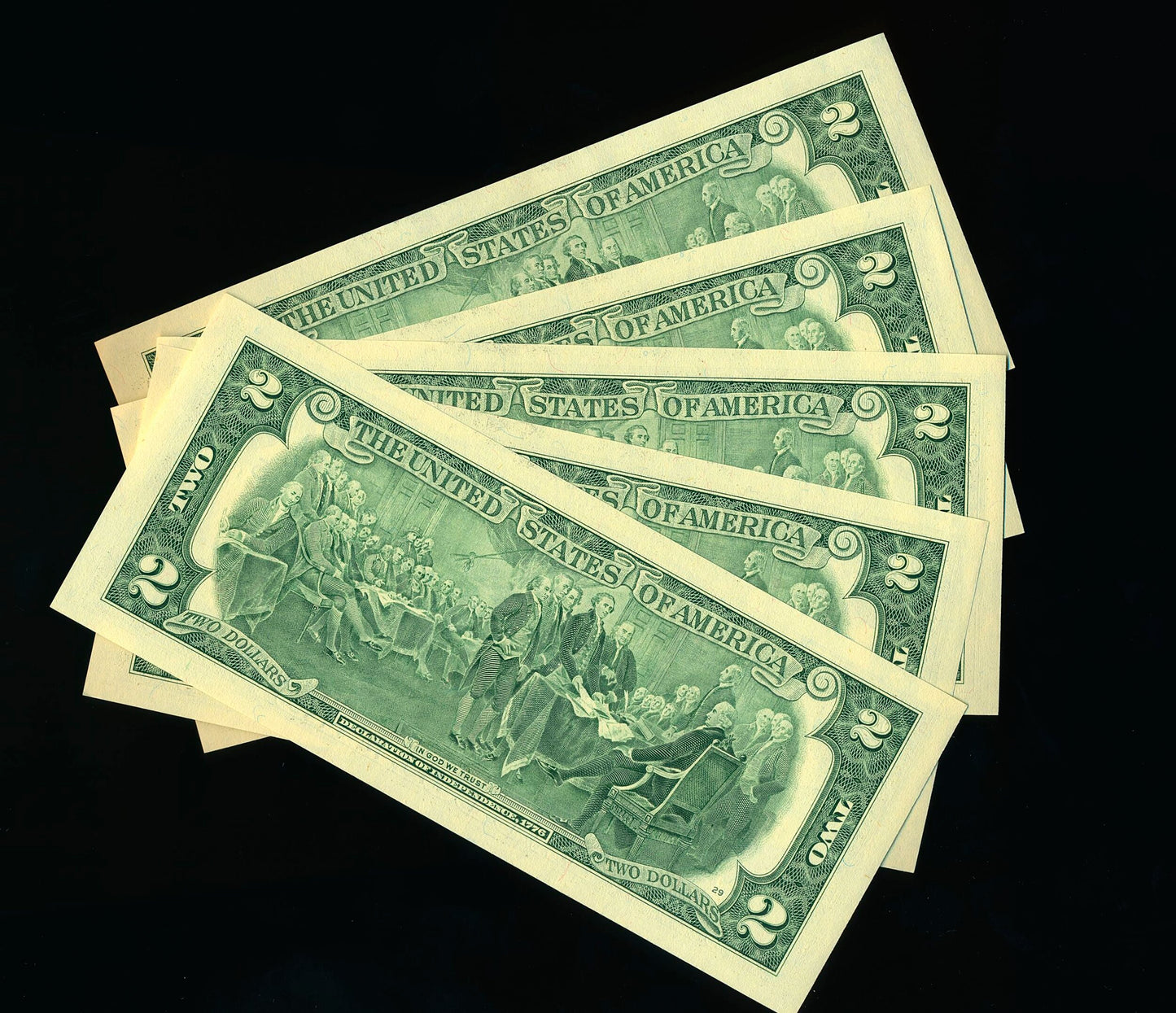USA P.516b 2003A Federal Reserve 5 consecutive $2 UNC