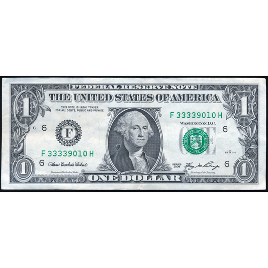 USA P.523 2006 Federal Reserve $1 NEF
