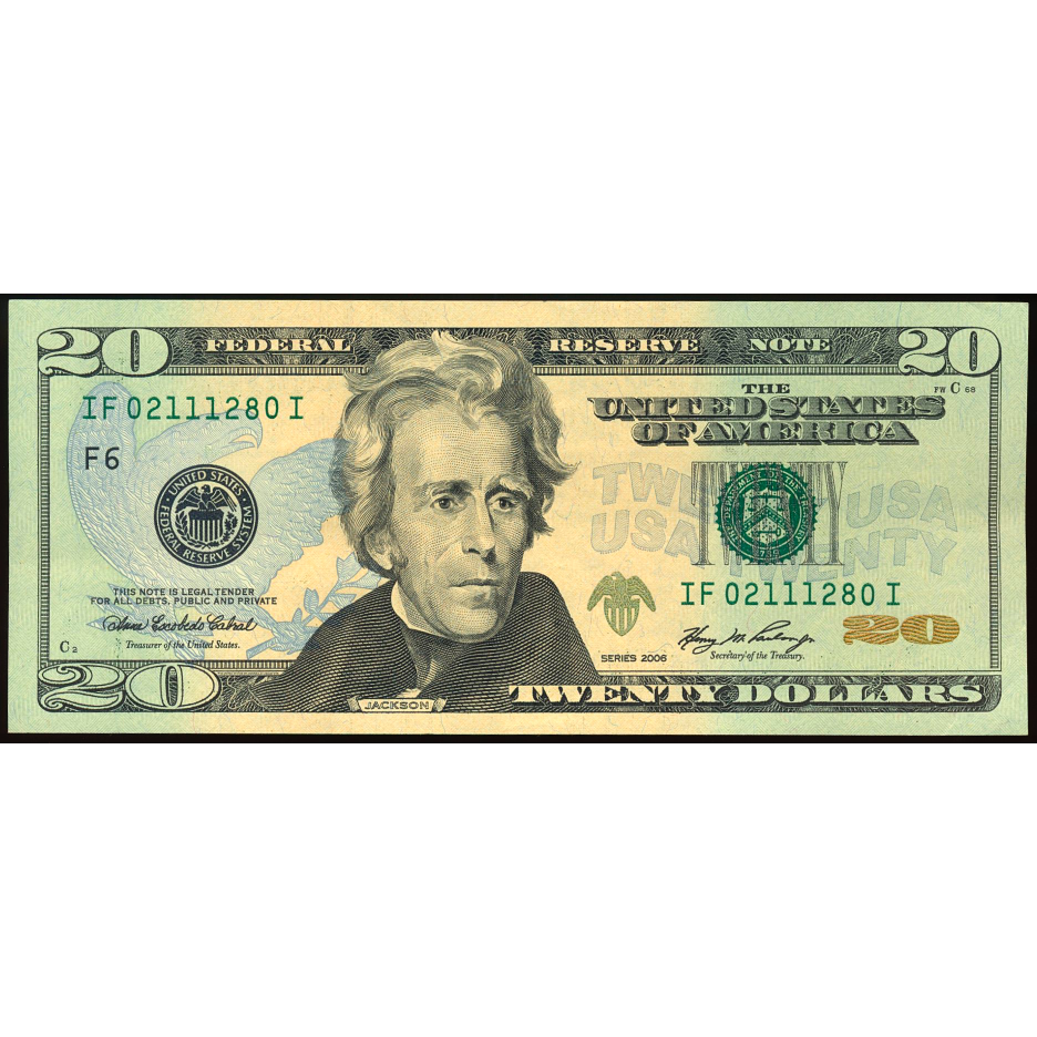 USA P.526 Series 2006 Federal Reserve $20 AUNC