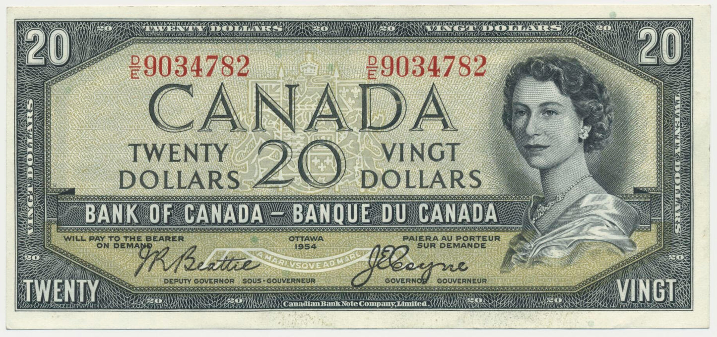 CANADA P.70b BC-33b 1954 $20 Beattie, Coyne D/E Choice VF 35 PQ