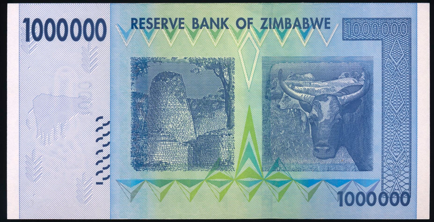 ZIMBABWE P.77 2008 1,000,000 Dollars UNC