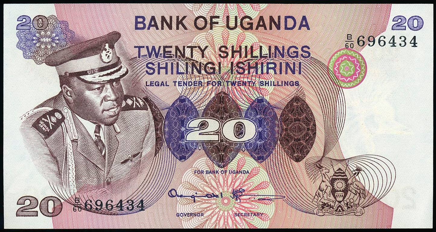 UGANDA P.7c 1973 20 Shillings UNC
