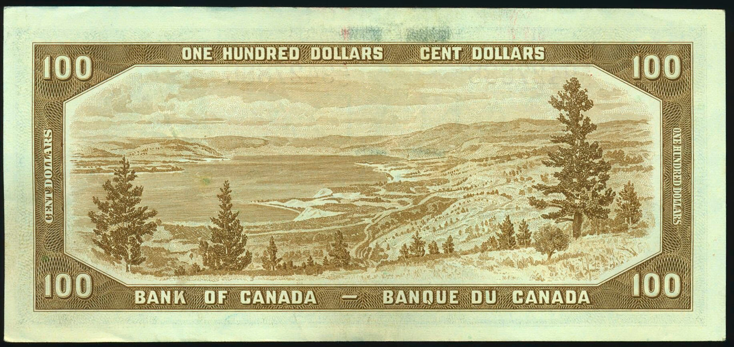 CANADA P.82c BC-43c 1954 $100 Lawson, Bouey EF B/J