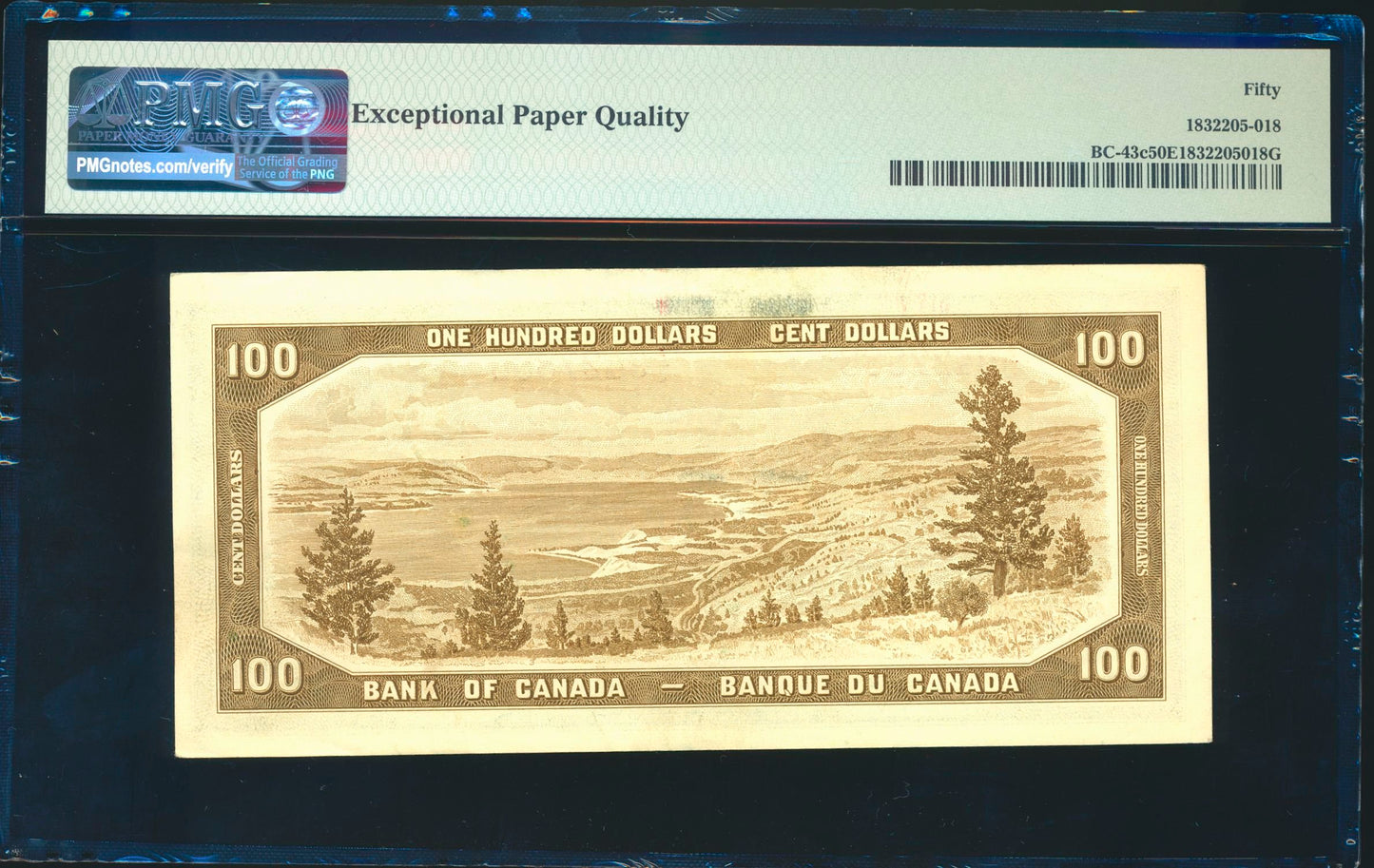 CANADA P.82c BC-43c 1954 $100 Lawson, Bouey EF B/J