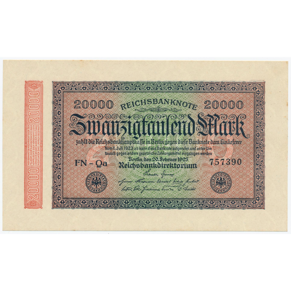GERMANY P.85c 1923 20,000 Mark UNC