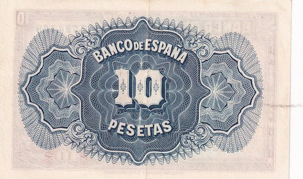 SPAIN P.86 1935 10 Peseta AUNC