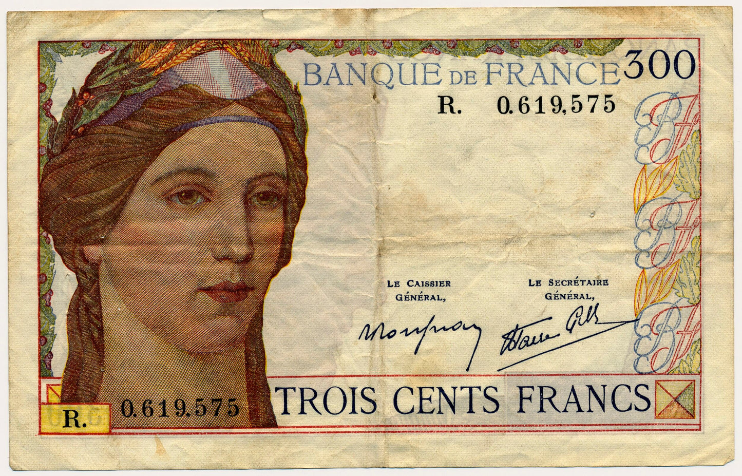 FRANCE P.87 France 1938 300Fr Rousseau, Favre-Gilly VF 30
