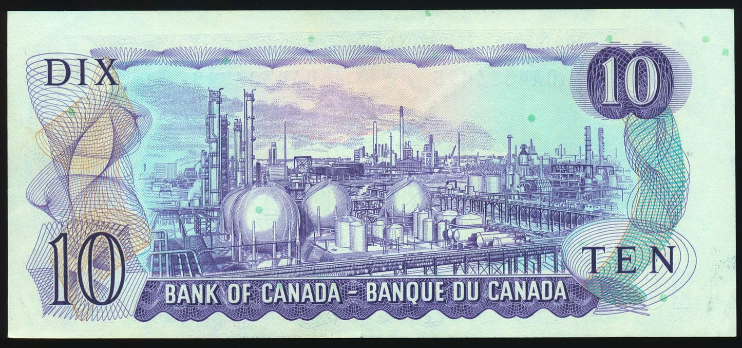 CANADA P.88a $10 1971 Beattie, Raminsky AUNC DA