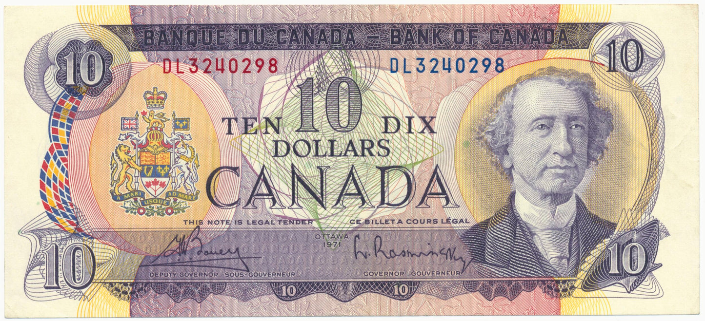CANADA P.88b $10 1971 Bouey, Raminsky UNC DL