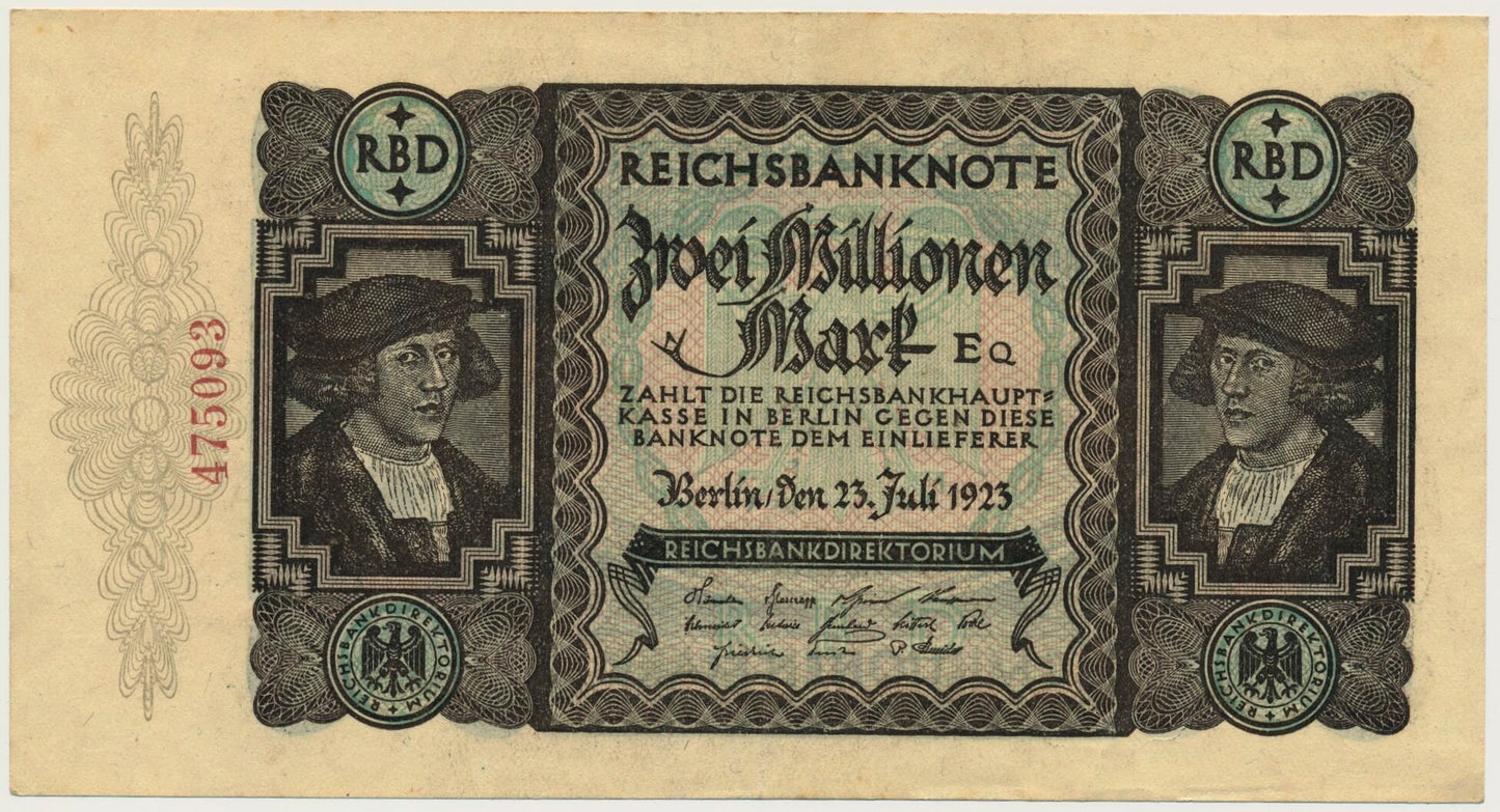 GERMANY P.89 1923 2,000,000 Mark GVF