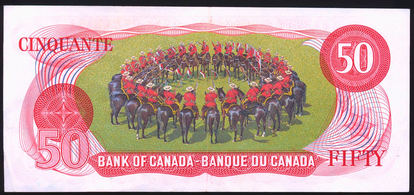 CANADA P.90a BC-51a $50 1975 Lawson, Bouey AUNC 55EPQ