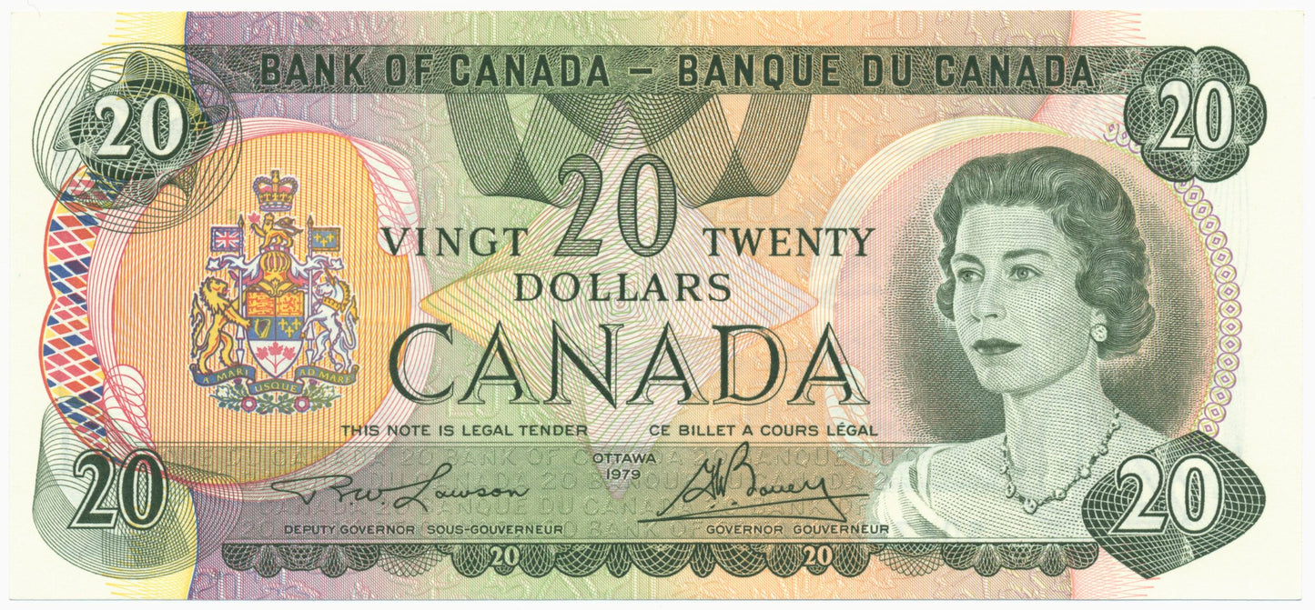 CANADA P.93a $20 1979 Lawson, Bouey Gem UNC 66 EPQ