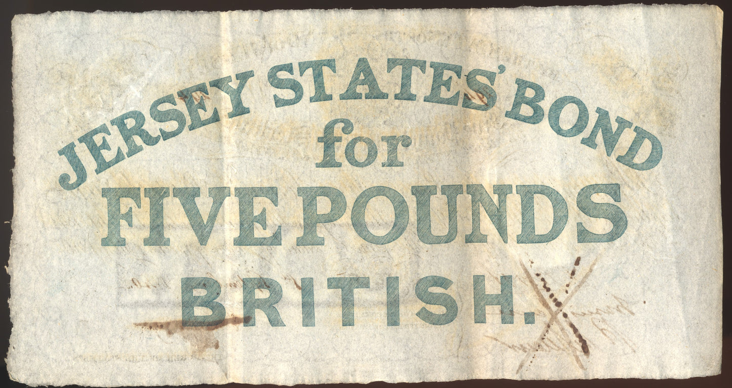 JERSEY P.A1b 1840 £5 EF