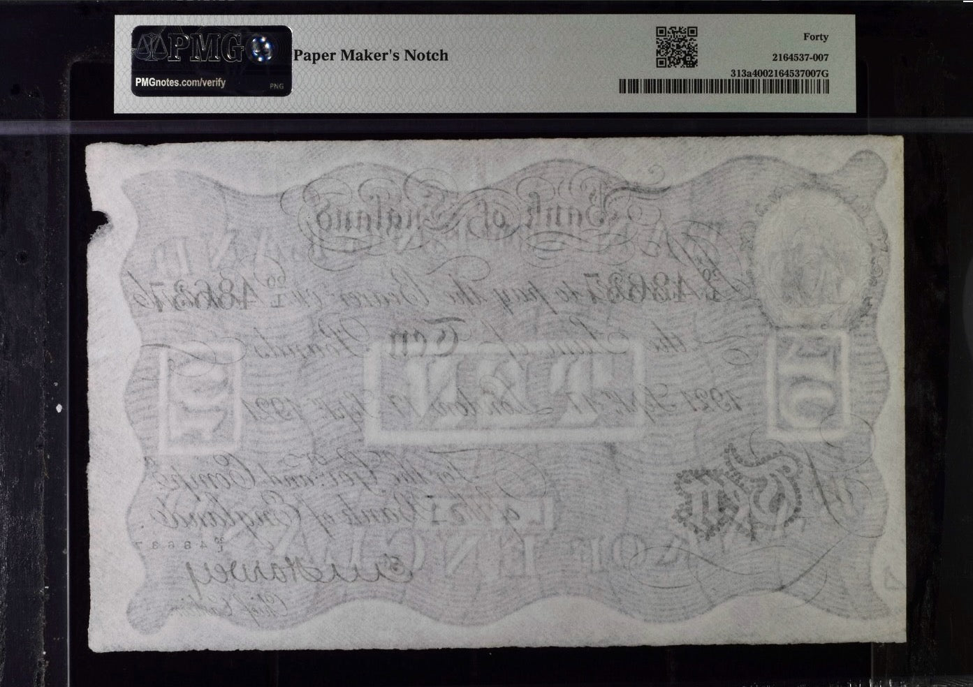 ENGLAND P.313 B209b 1921 Harvey £10 20L EF 40