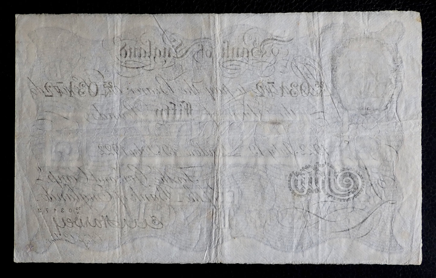 ENGLAND P.315 B209d 1919 Harvey £50 24N VF 30