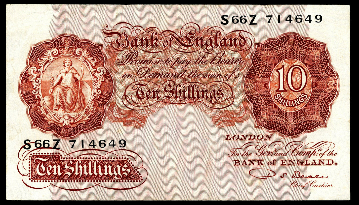 ENGLAND P.368b B267 1949-1955 Beale Replacement 10s F 09A