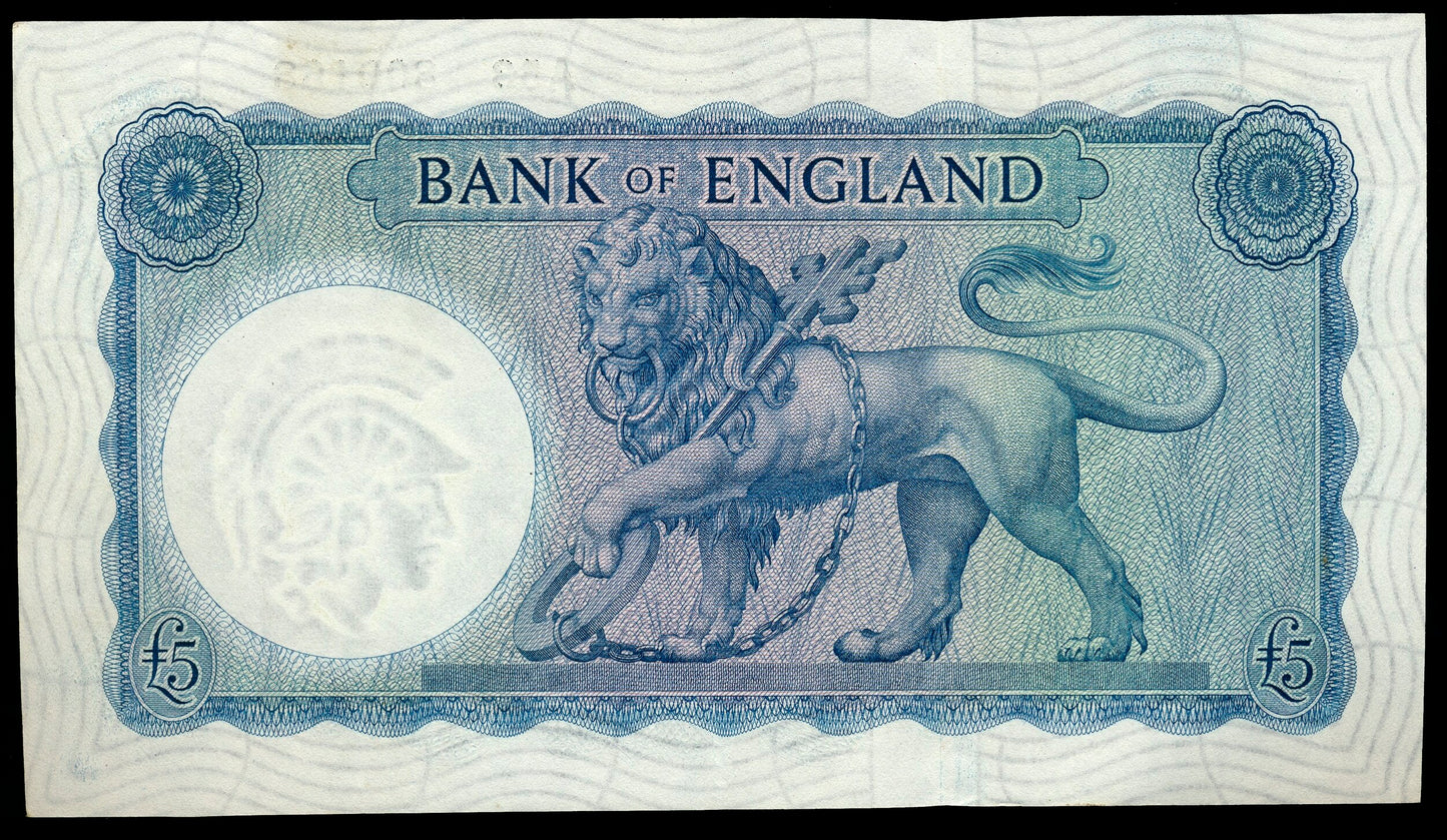 ENGLAND P.371 B277 1957-1961 First series O'Brien £5 EF A53