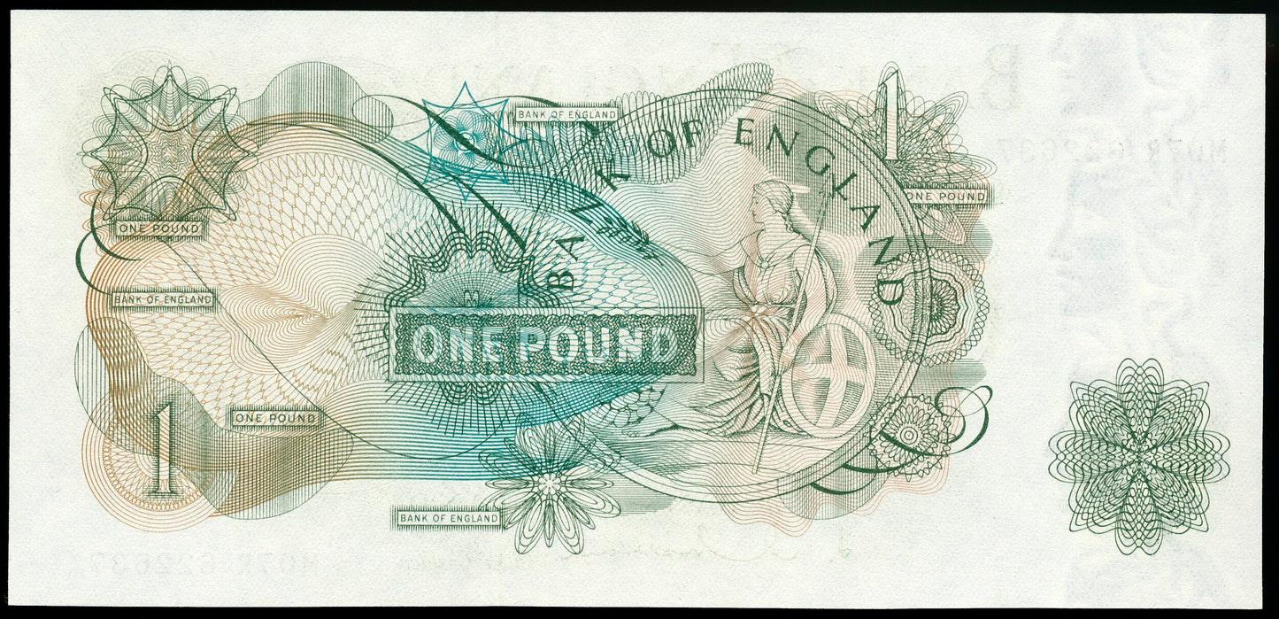 ENGLAND P.374c B291 1962-1966 Replacement Hollom £1 M07R GEM UNC 65 EPQ