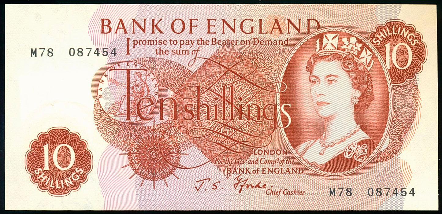 ENGLAND P.373c B311 1966-1970 Fforde 10s Replacement UNC M78