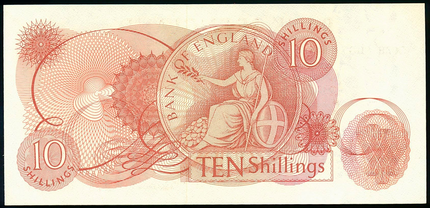 ENGLAND P.373c B311 1966-1970 Fforde 10s Replacement UNC M78