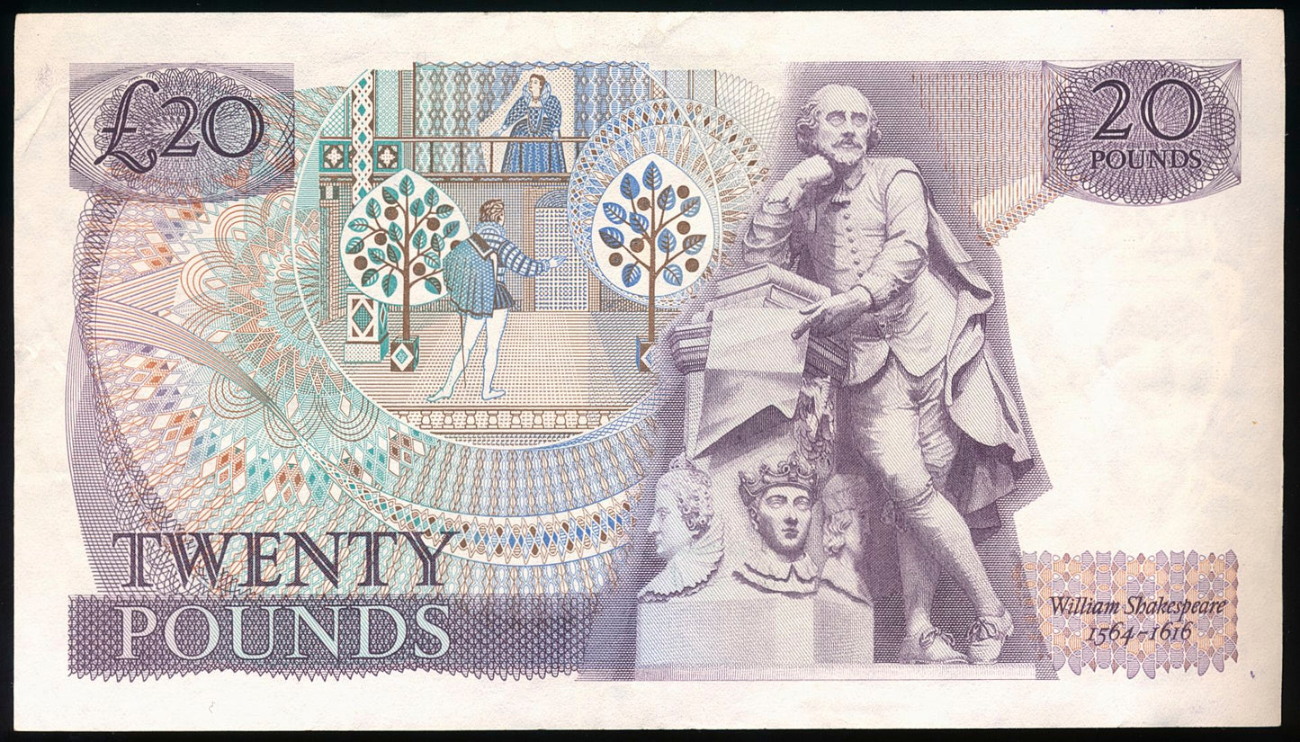 ENGLAND P.380b B329 (1970-1980) Page Replacement first run £20 M01 AUNC 50