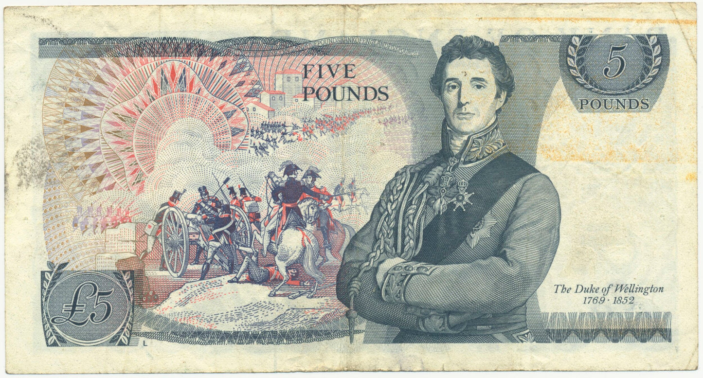 ENGLAND P.378b B335 1973-1980 First run Replacement Page £5 01M VF 30