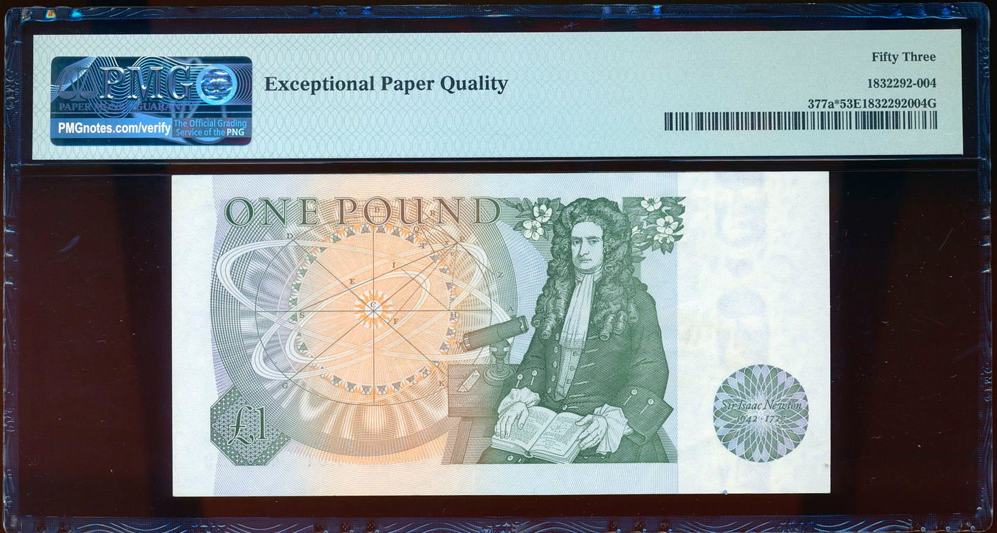 ENGLAND P.377a B338 1978-1980 Page Replacement £1 M01 53EPQ AUNC