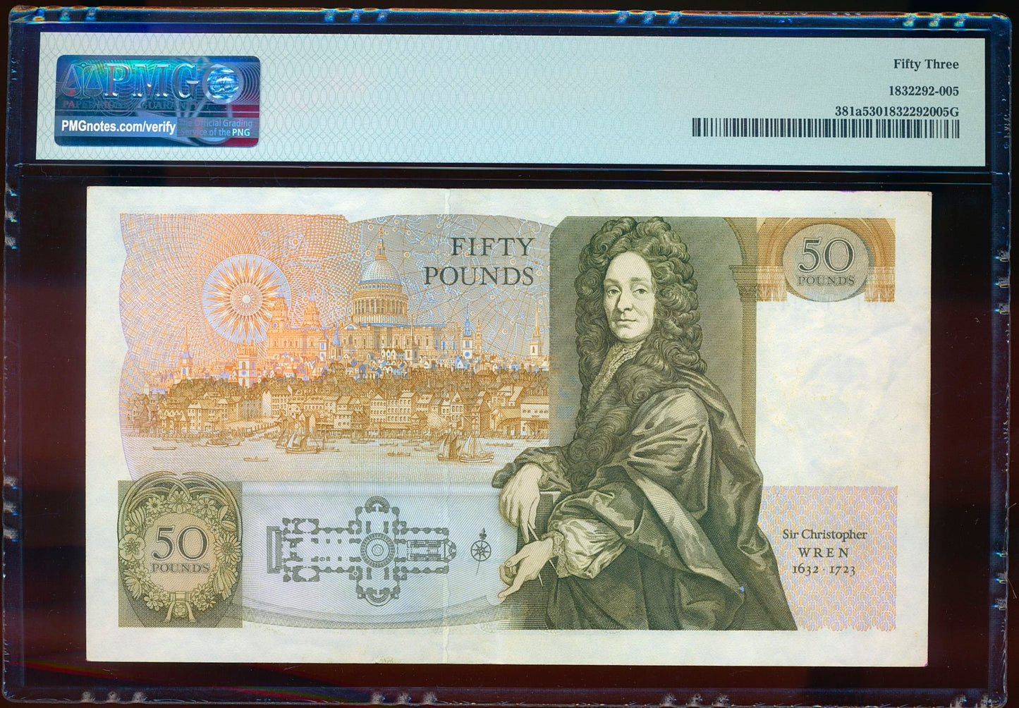 ENGLAND P.381a B352 1981-1988 Somerset First run £50 A01 AUNC 53
