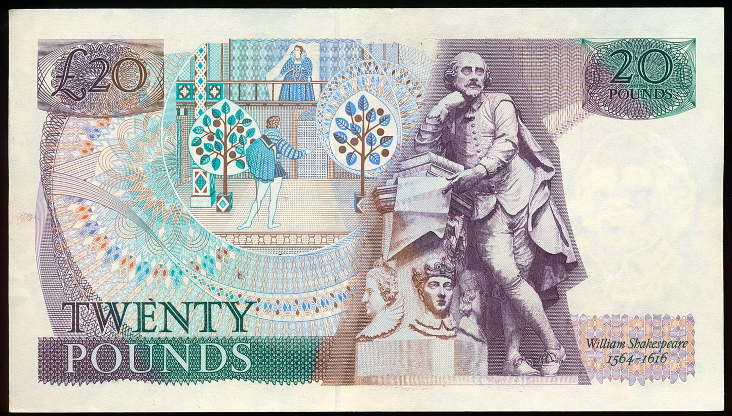 ENGLAND P.380e B355 1988-1991 Gill £20 EF 09T