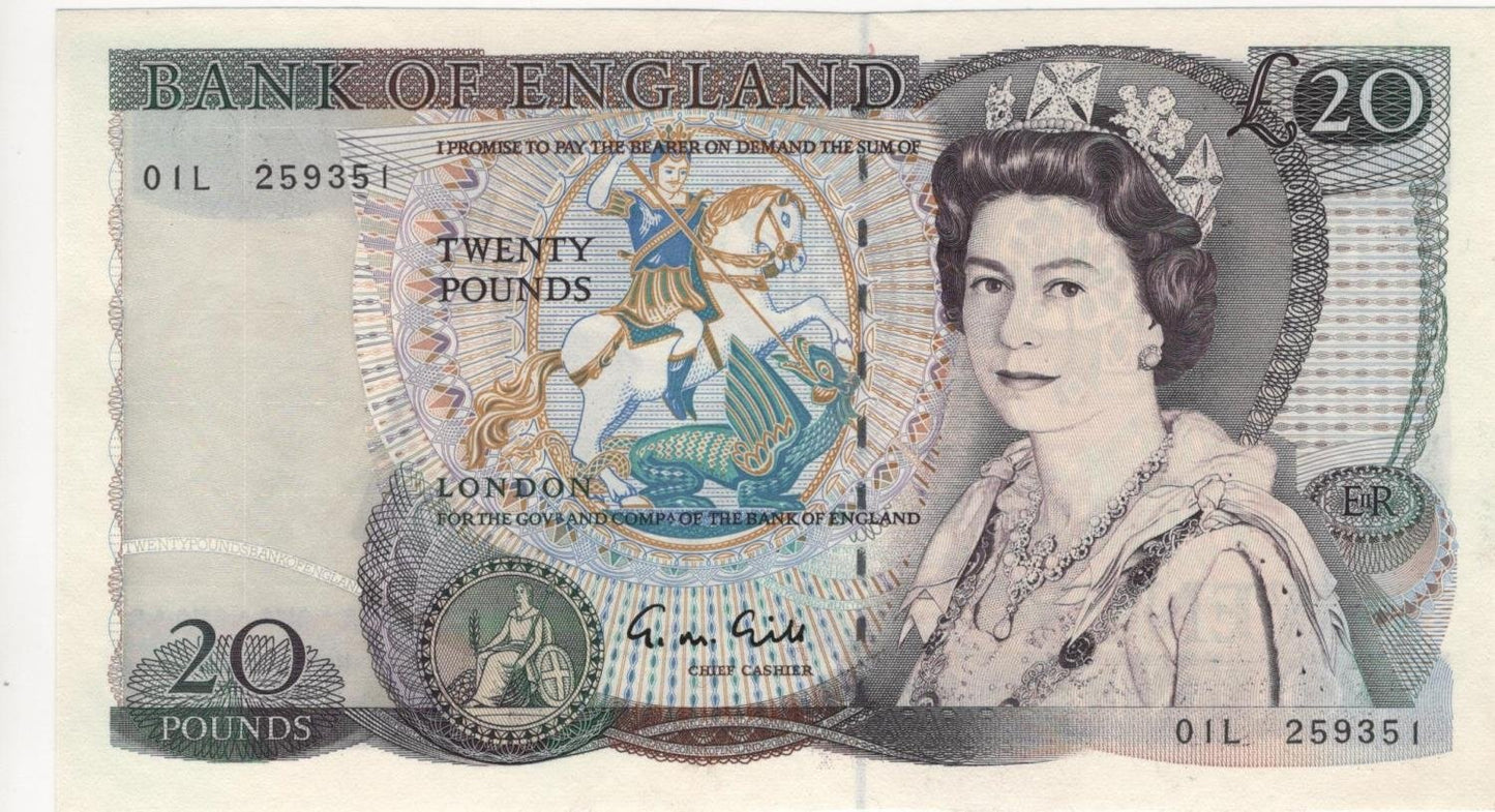 ENGLAND P.380e B355 Gill £20 First run 0IL Choice UNC 64