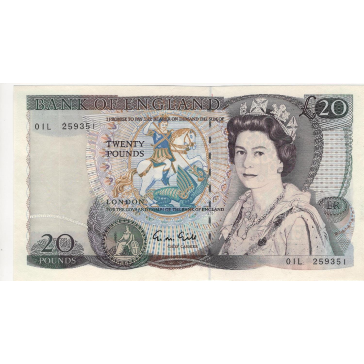 ENGLAND P.380e B355 Gill £20 First run 0IL Choice UNC 64