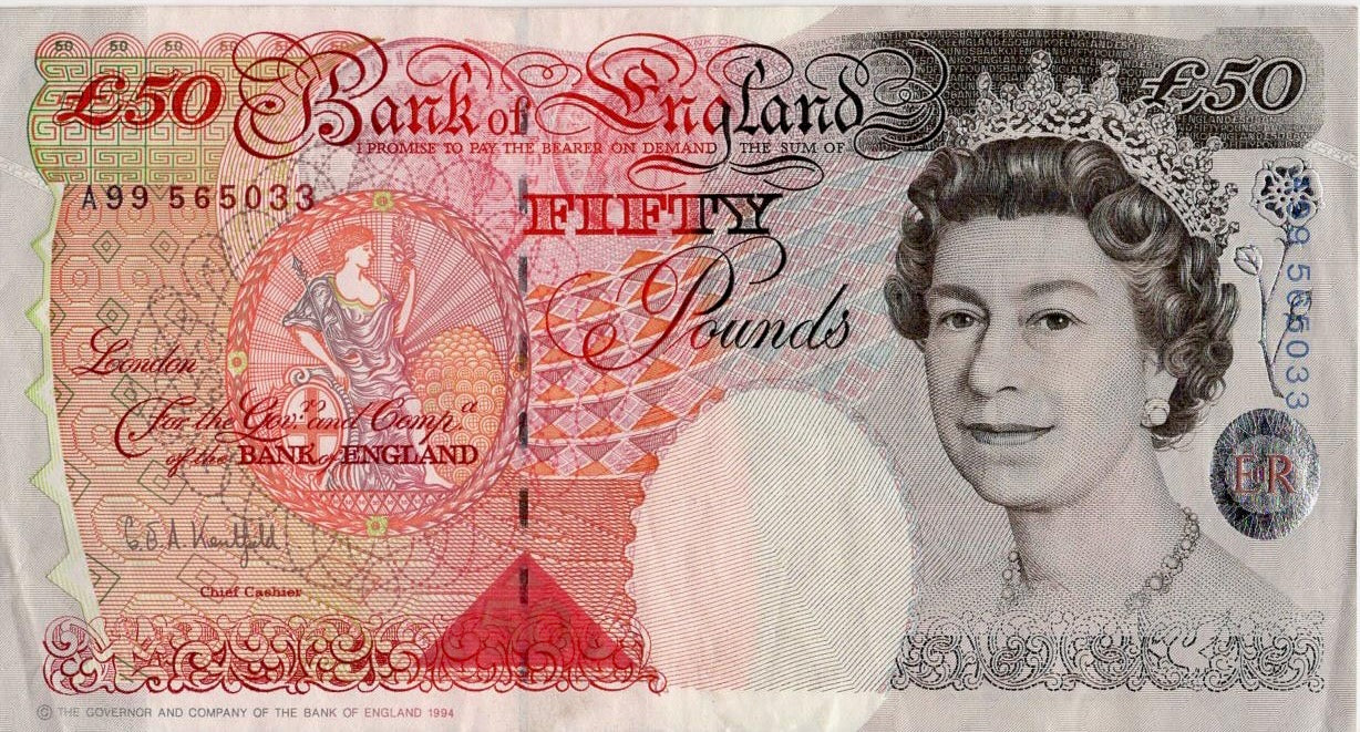 ENGLAND P.388a B378 1993-1998 Kentfield Experimental £50 A99 CHOICE EF 45 EPQ