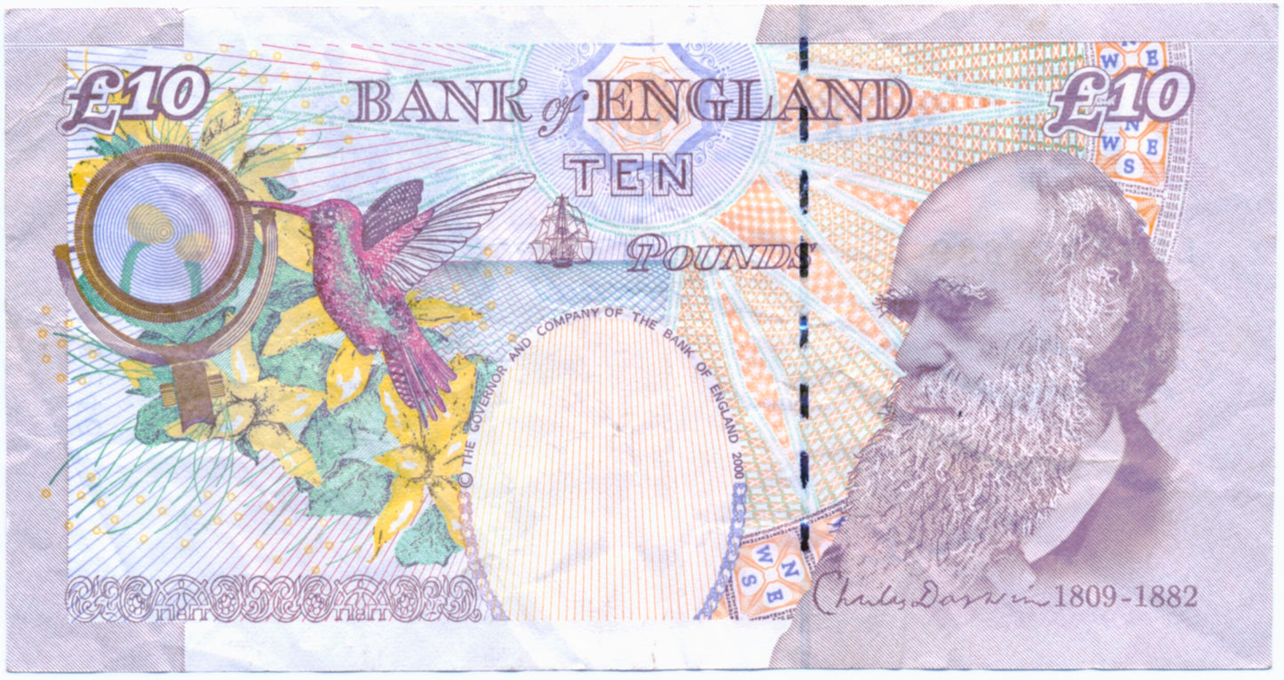 ENGLAND P.389a B389 2000 Lowther Replacement £10 VF LL34