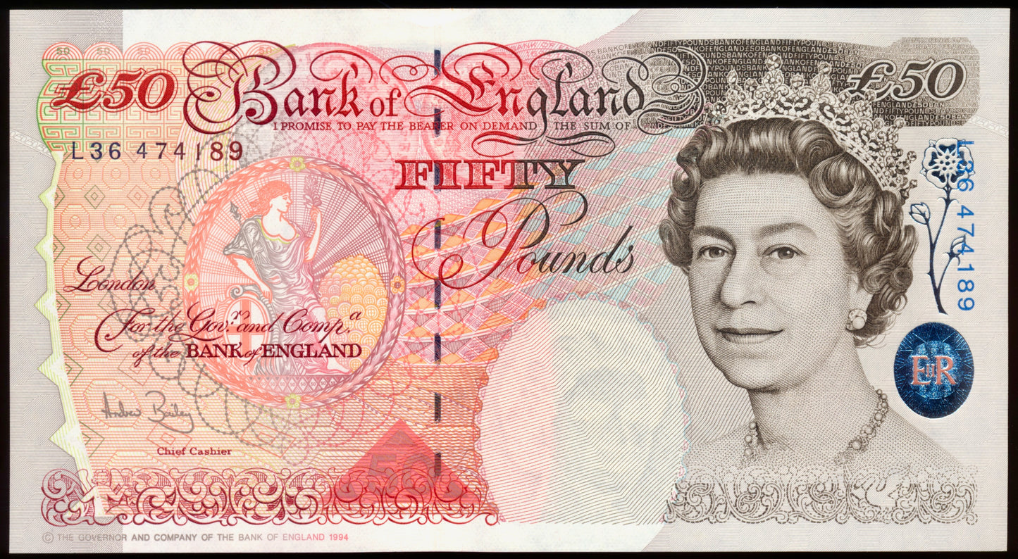 ENGLAND P.388c B404 2006-2011 Bailey Column Sort £50 L36 GEM UNC 66 EPQ