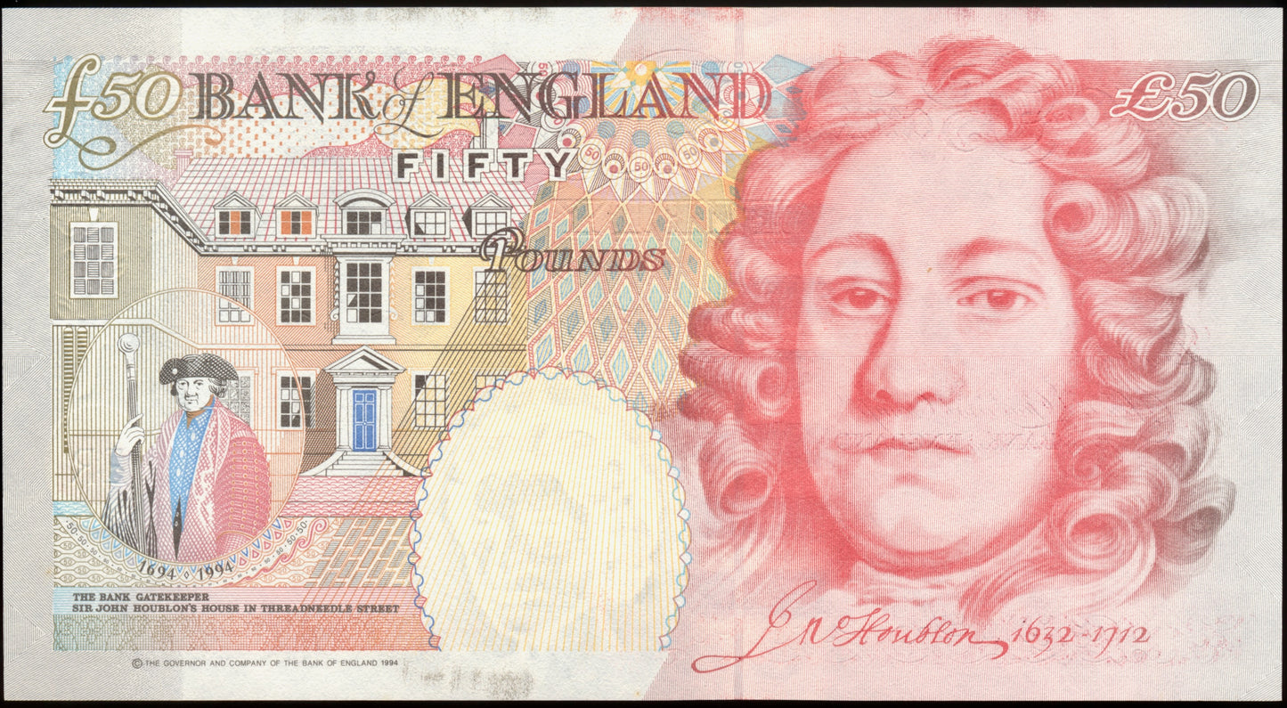 ENGLAND P.388c B404 2006-2011 Bailey Column Sort £50 L36 GEM UNC 66 EPQ
