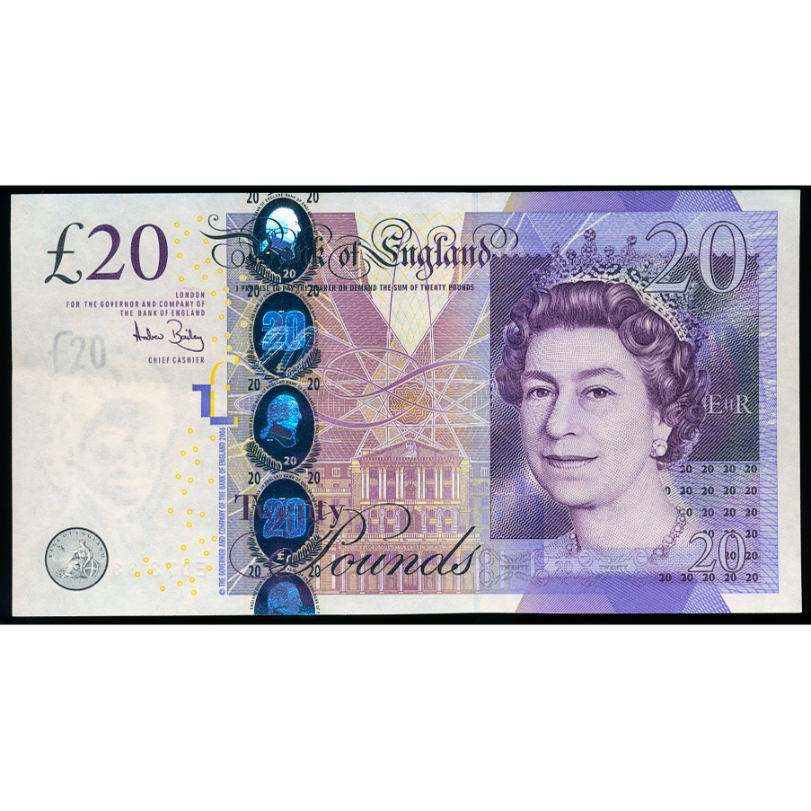 ENGLAND P.392a B405 2006-2011 Bailey £20 UNC ED73