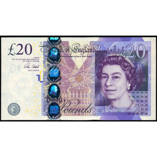 ENGLAND P.392c B412 2015-2019 Cleland £20 UNC KC05